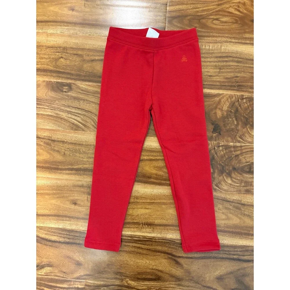NWT Baby Gap, Fleece Cozy Lined Leggings, Red, Size 4